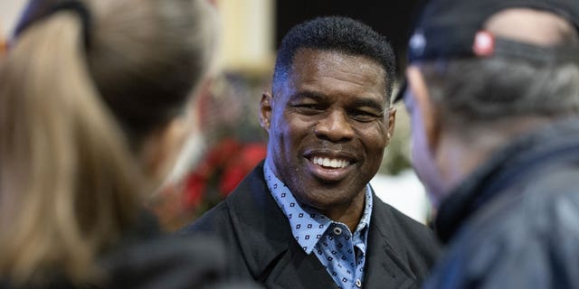 El candidato republicano al Senado, Herschel Walker, habla con sus partidarios durante un mitin el 21 de noviembre de 2022 en Milton, Georgia. 