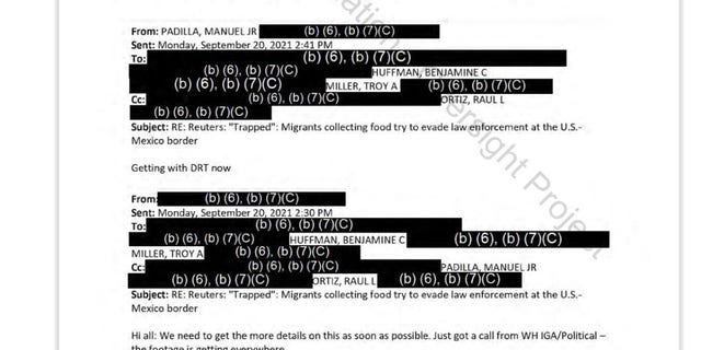 Los correos electrónicos muestran las comunicaciones entre funcionarios de la CBP y del DHS.